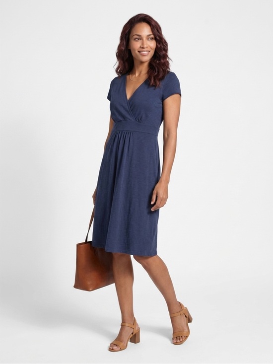 Boden Dresses & Skirts - Boden Lottie Navy Wrap-Front Midi Dress